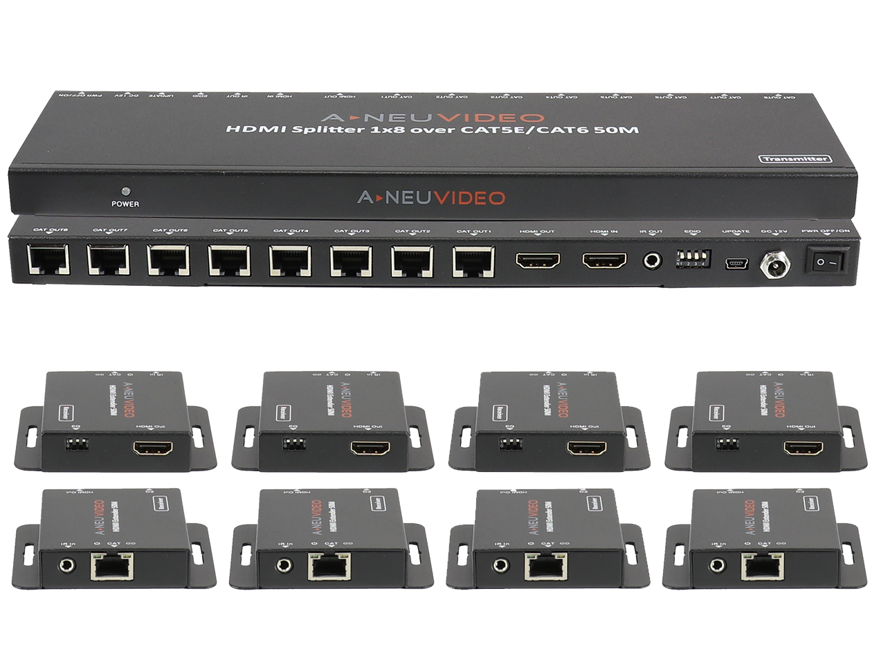 CAT5 Extender HDMI Splitter Distribution Amplifier