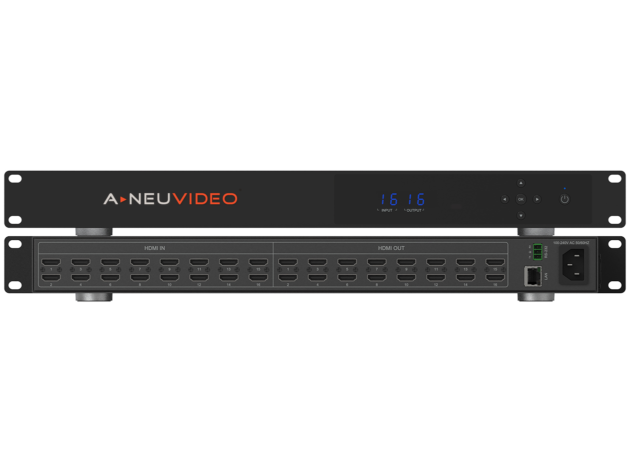 ANI-16-4K60: 16x16 UHD 4K@60Hz HDMI MATRIX SWITCHER w/ SMART EDID MANAGEMENT