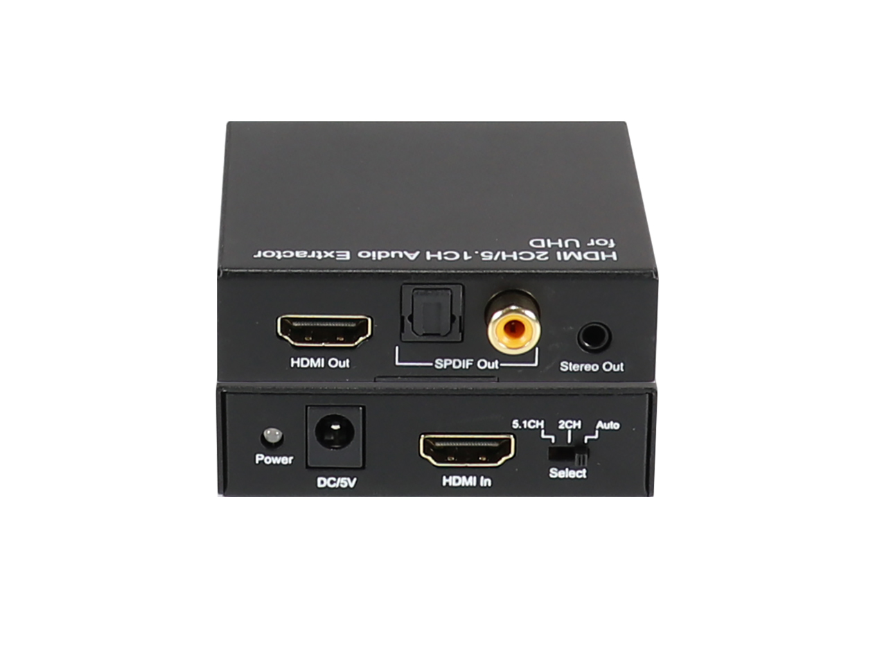 ANI-5.1CH4K: 4K UHD HDMI 2CH/5.1CH AUDIO EXTRACTOR HDMI 2.0 4K@60Hz