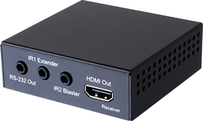 ANI-605XPLBDR: HDMI CAT receiver: 1080p@ 196 (60m), UHD@ 115' (35m), 2-way IR, 24V or PoC