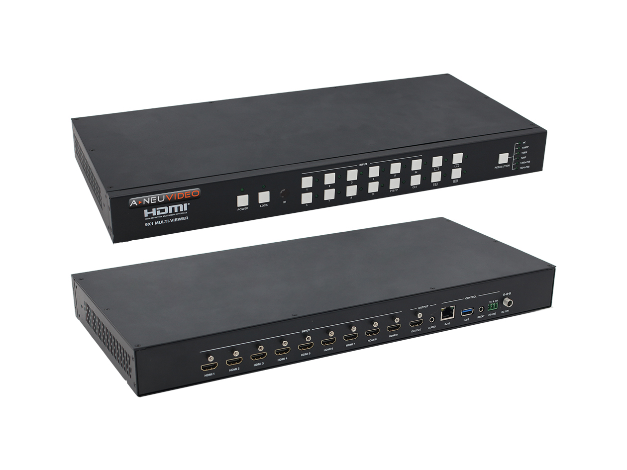 ANI-9-MV: 9x1 4K HDMI SEAMLESS SWITCHER w/ MULTI-VIEW