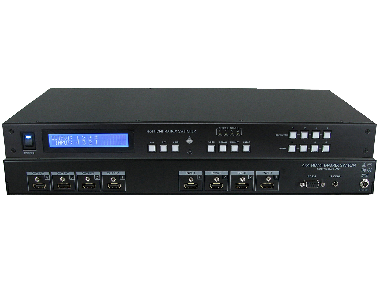 HD-44G: 4x4 HDMI HDTV MATRIX ROUTING SWITCHER SELECTOR